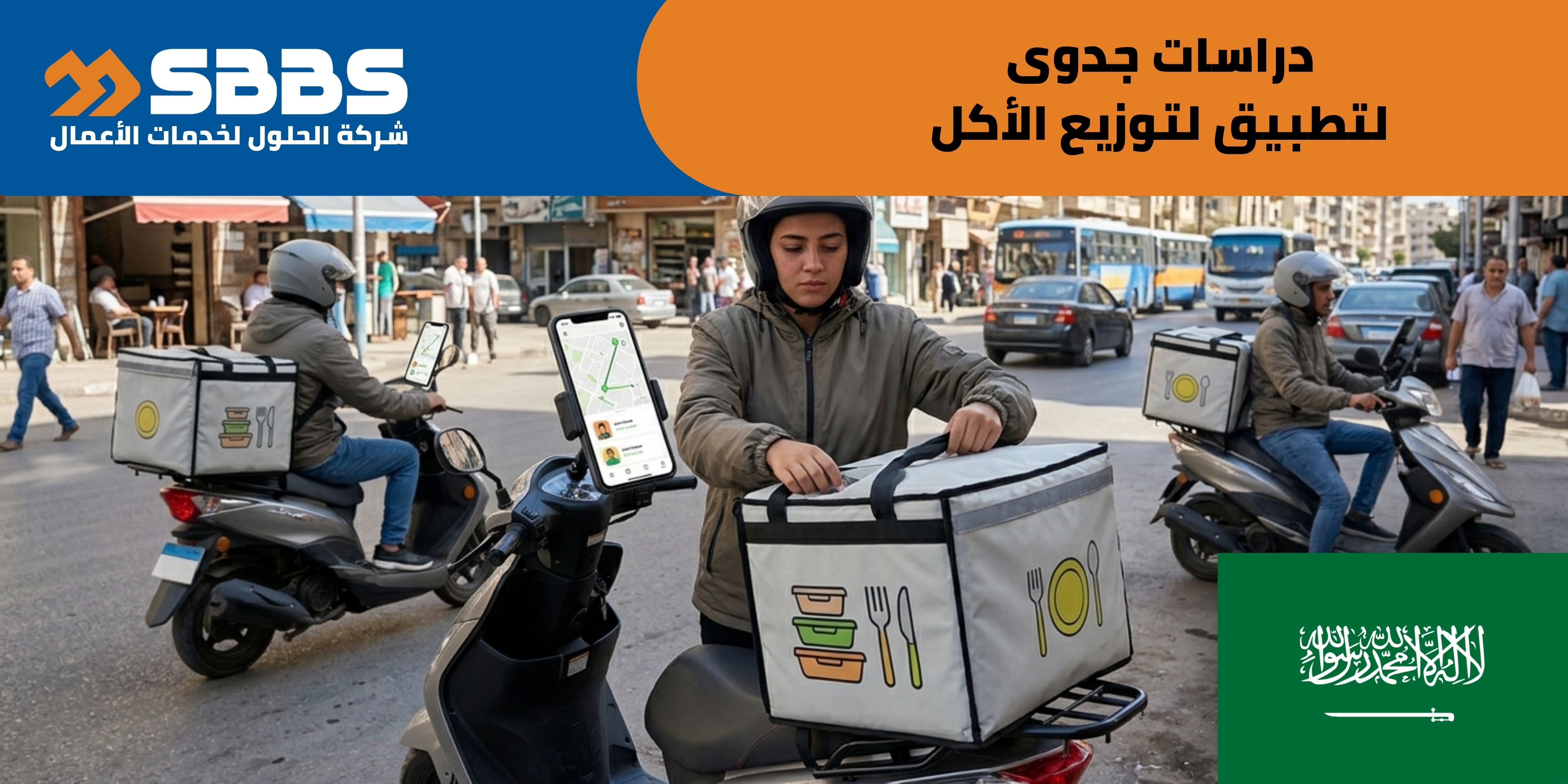 دراسة جدوى تطبيق إلكتروني لتوصيل وتوزيع الأكل (السعودية 🇸🇦)