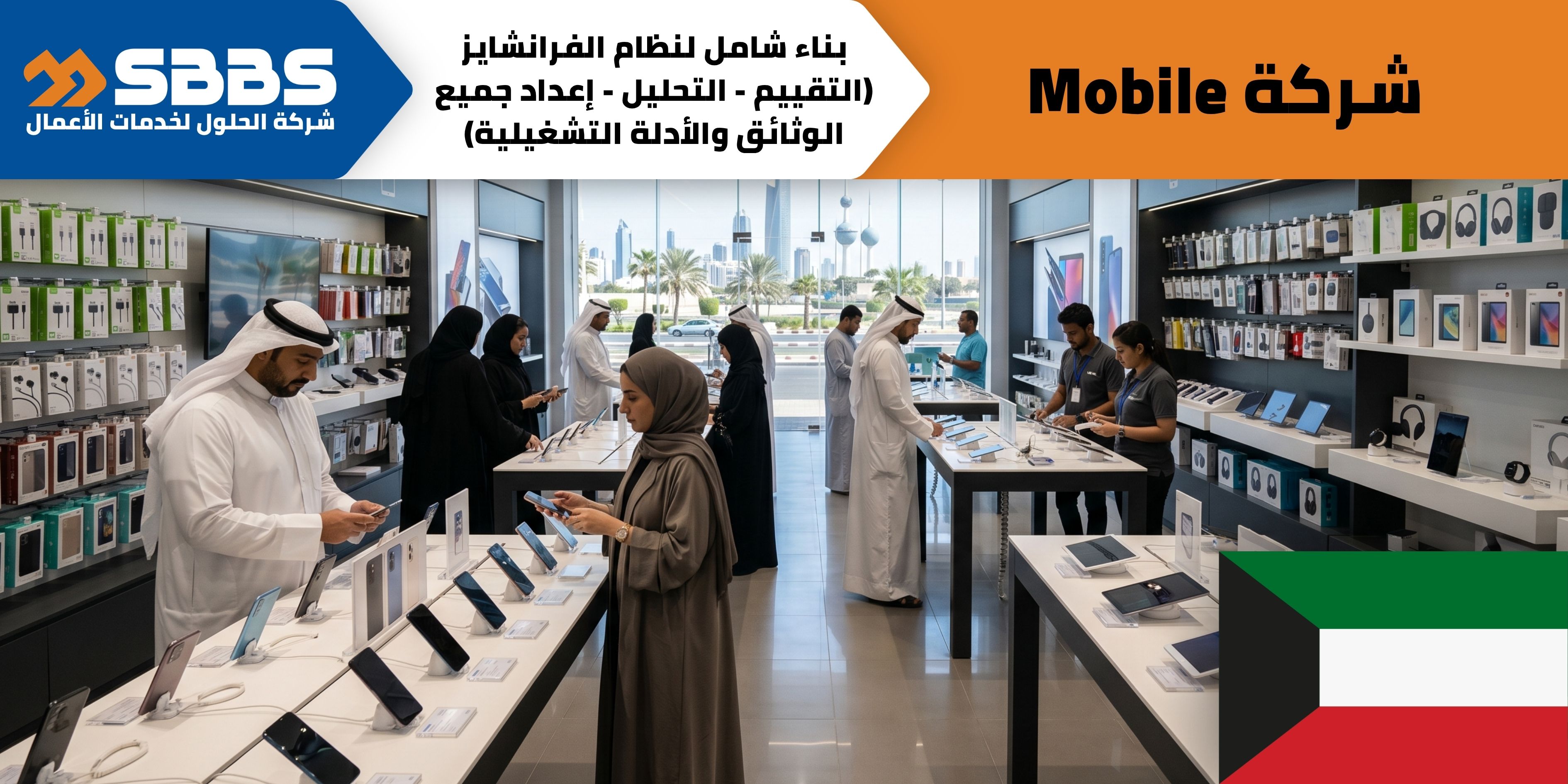 شركة لبيع الهواتف والأدوات الإلكترونية ومستلزماتها في الكويت.