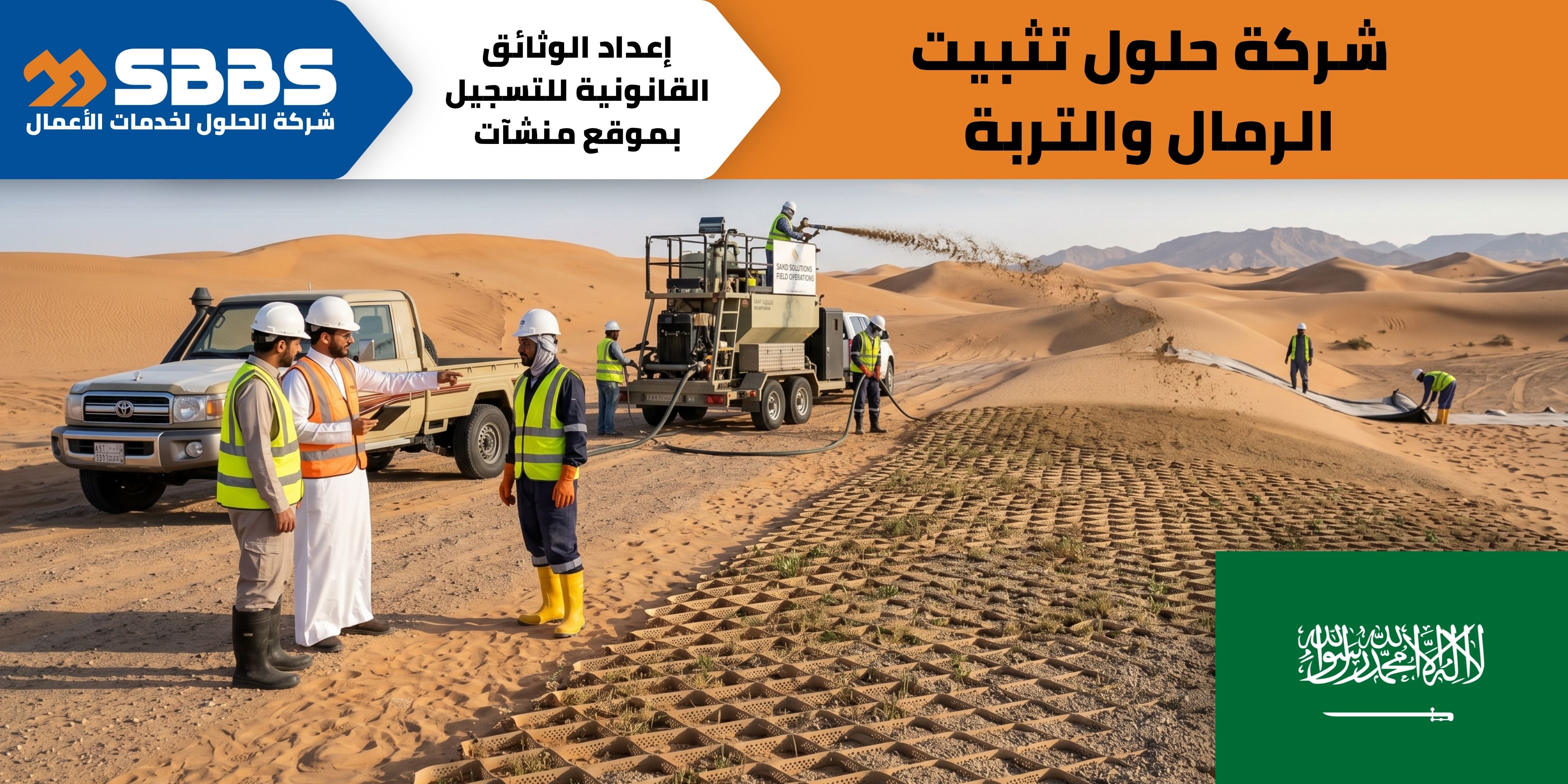 شركة لحلول تثبيت الرمال والتربة.