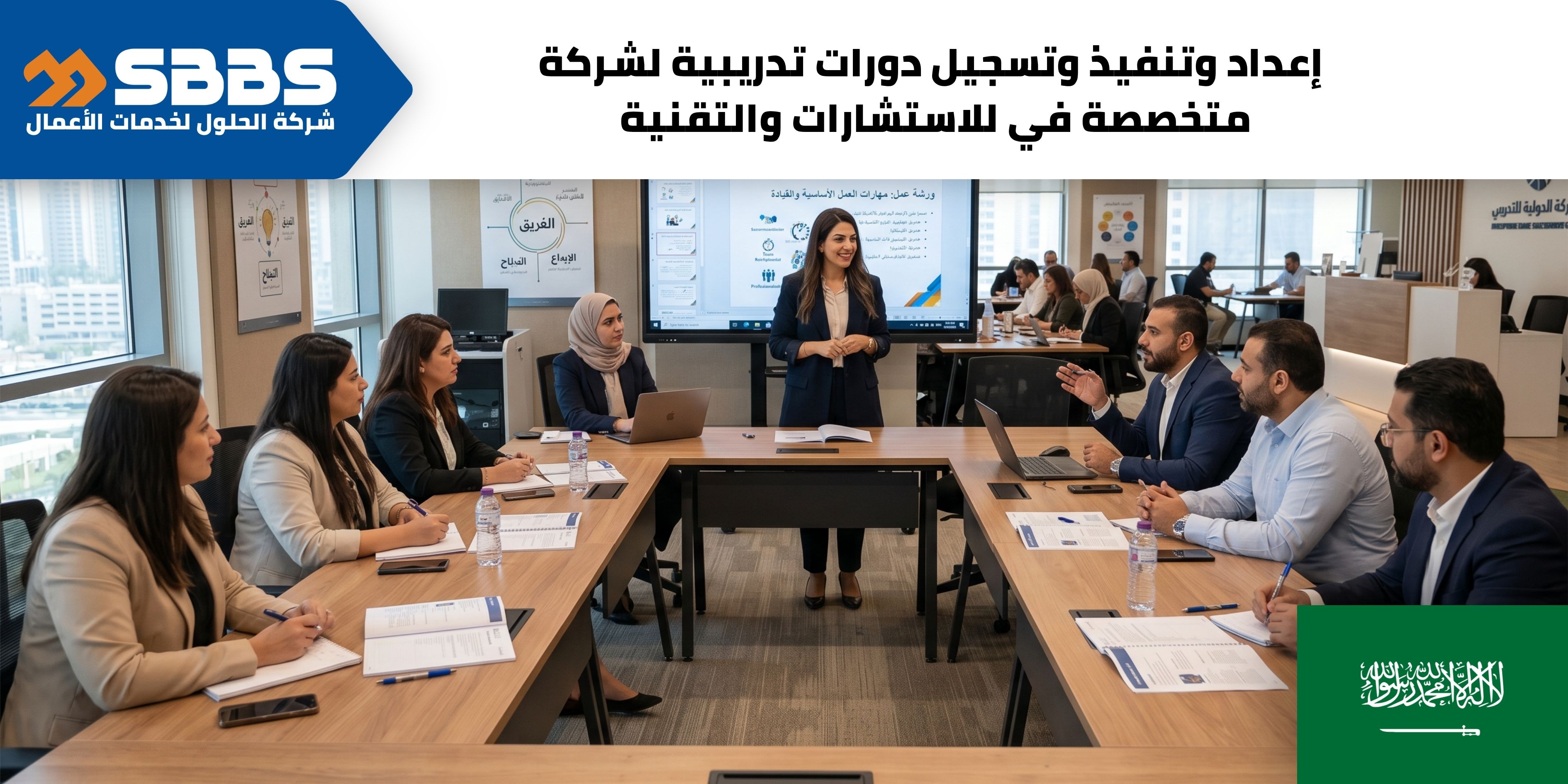 إعداد وتنفيذ وتسجيل دورات تدريبية لشركة متخصصة في الاستشارات والتقنية